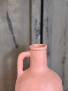 NEUTRAL CERAMIC VASE WITH HANDLE