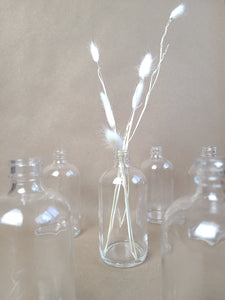 SMALL CLEAR GLASS BOTTLE VASE