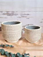 Load image into Gallery viewer, AZTEC PATTERN CEMENT PLANTER
