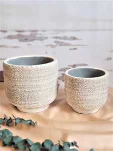 AZTEC PATTERN CEMENT PLANTER