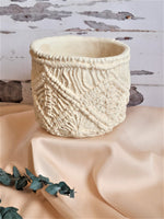 Load image into Gallery viewer, CEMENT FLOWER PLANTER MACRAME PATTERN
