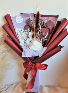 LARGE PRESERVED ROSE & DRIED FLOWER BOUQUET STYLE NO.04