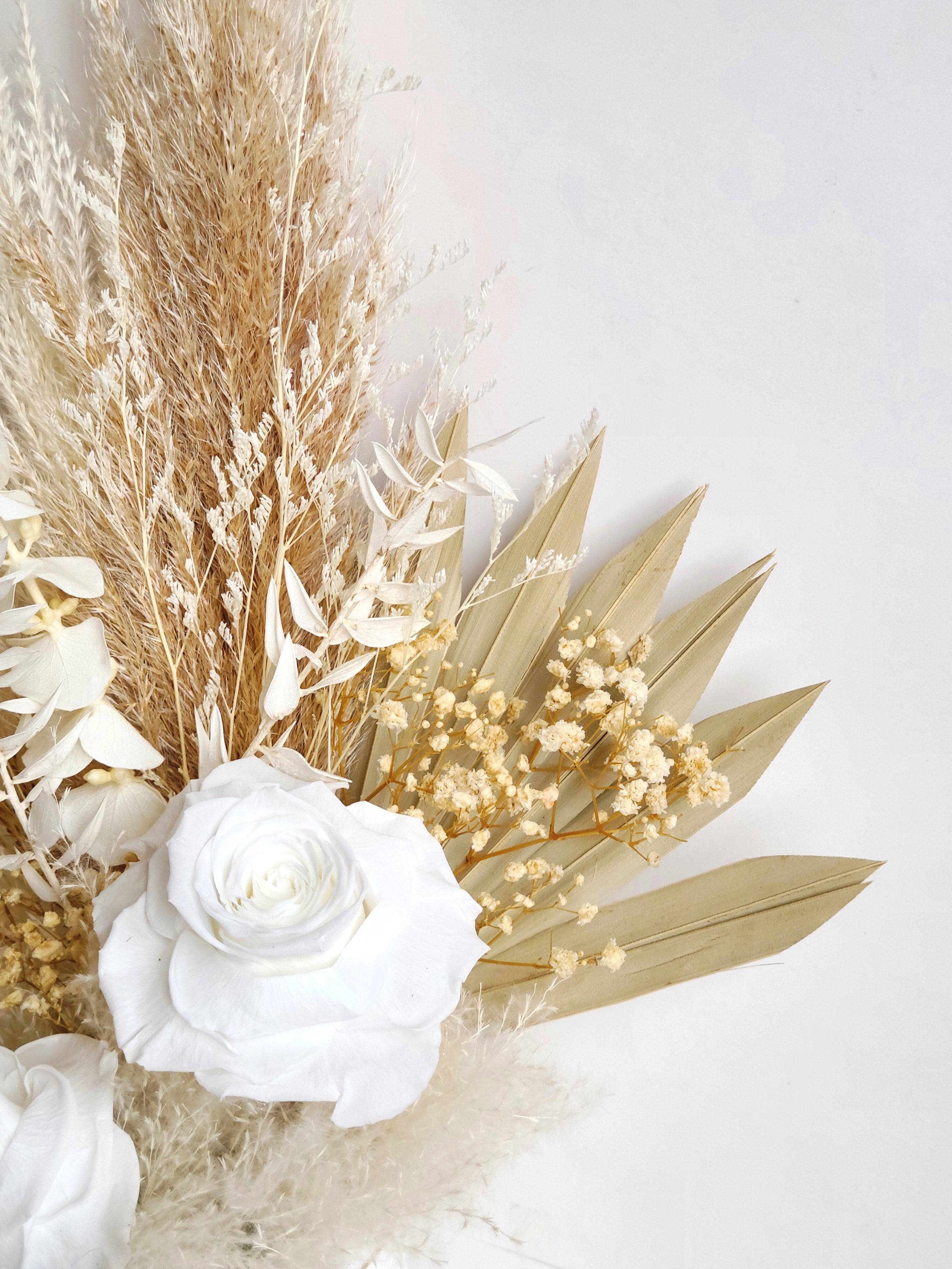 All wonderfully white dried arrangement